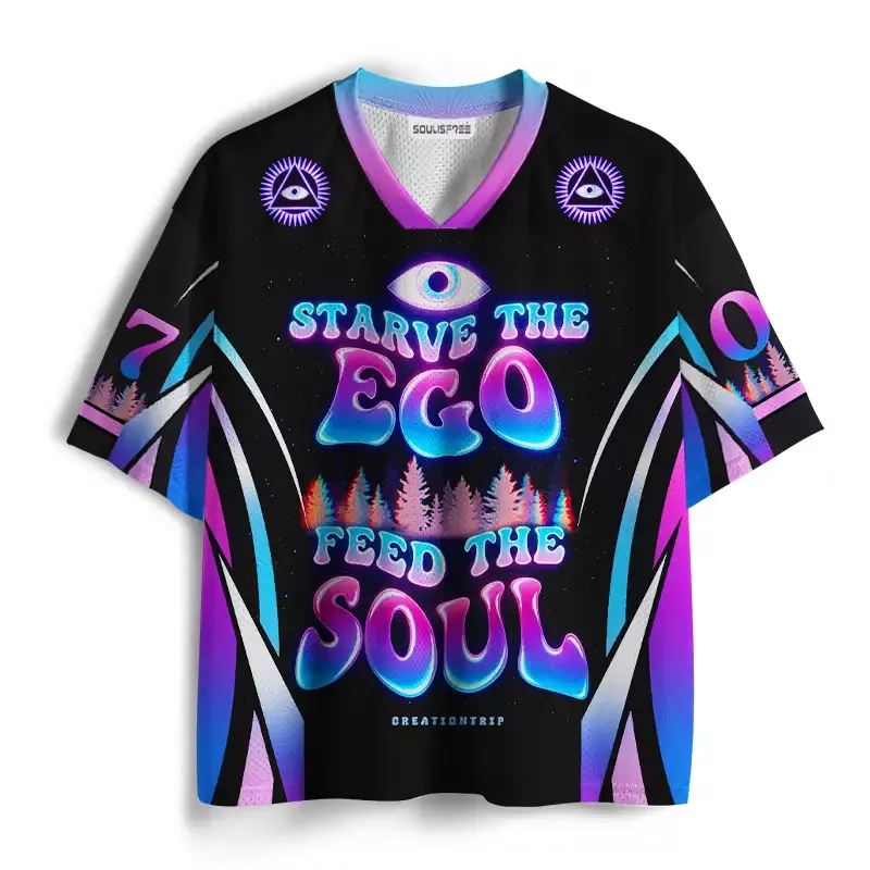 Designed Soulisfree STARVE THE EGO FEED THE SOUL Mesh Jersey