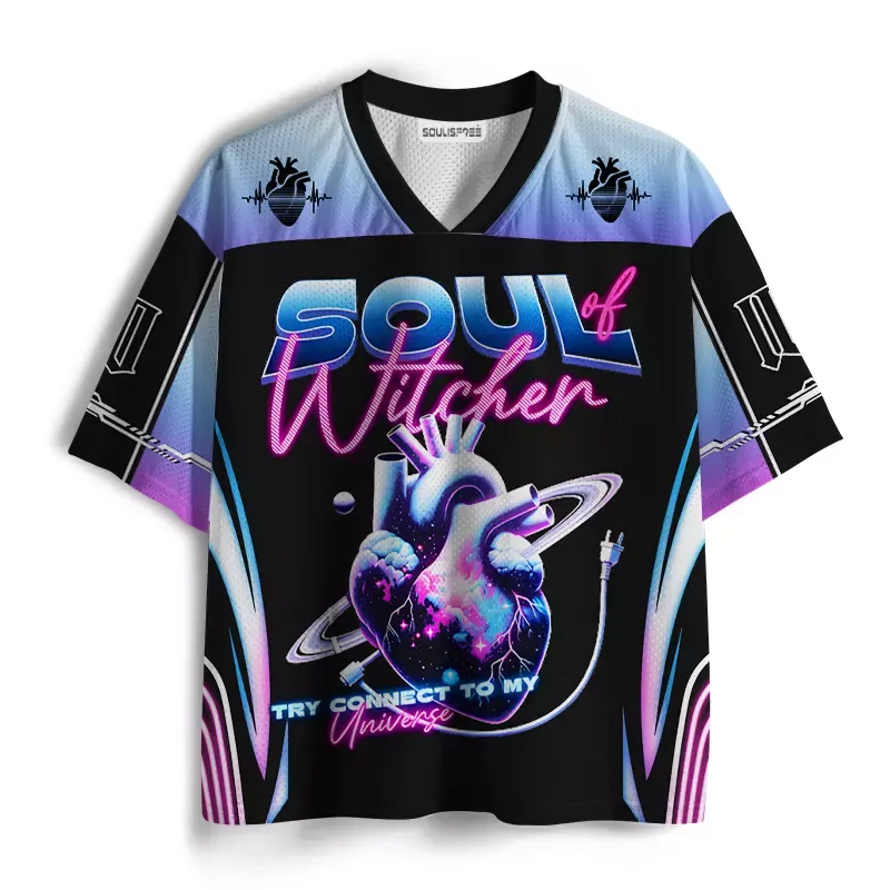 Designed Soulisfree Cosmic Heart & Cable Mesh Jersey