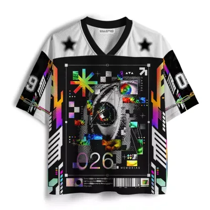 Soulisfree Digital Eye Collage  Mesh Jersey