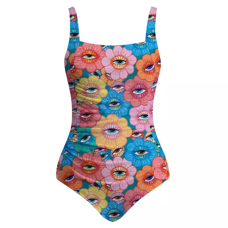 Soulisfree Psychedelic Garden One‑Piece Swimsuit