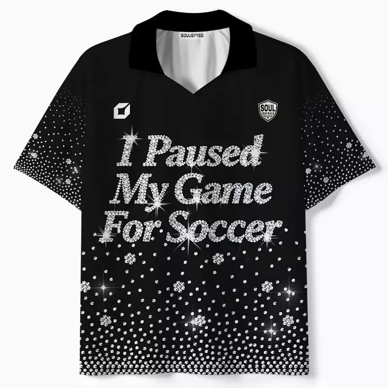 Designed Soulisfree I Paused My Game For Soccer Collar Polo Jersey