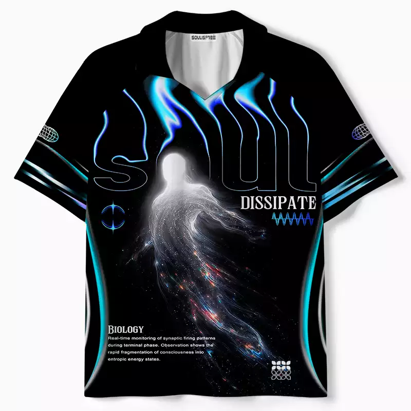 Soulisfree Dreamline Optic Lines Illusion Collar Polo Jersey