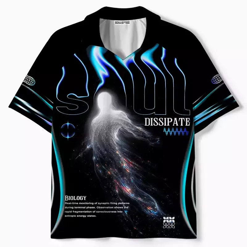 Designed Soulisfree Dreamline Optic Lines Illusion Collar Polo Jersey