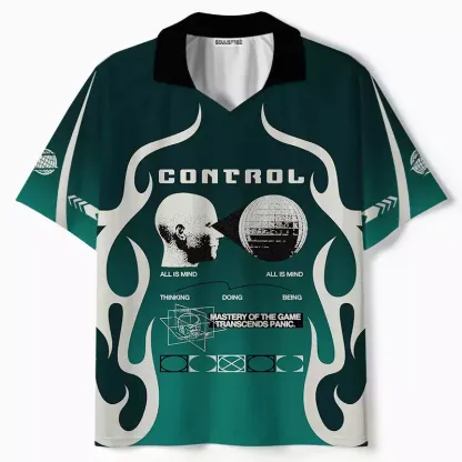 Soulisfree Cyber Forest Neural Control  Collar Polo Jersey