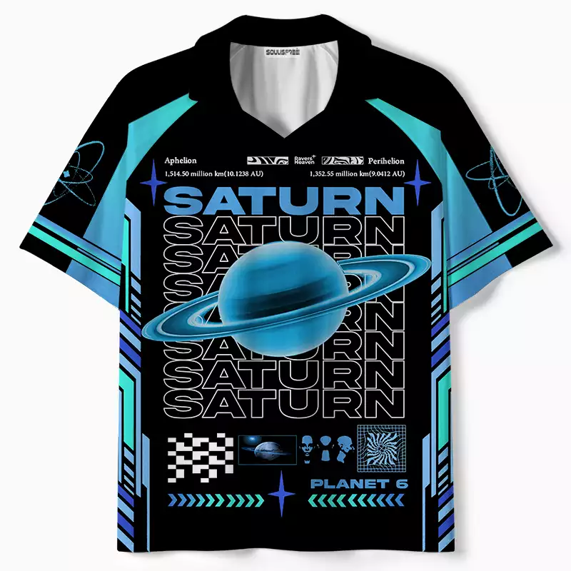 Soulisfree SATURN EXPLORER Galactic Data Collar Polo Jersey