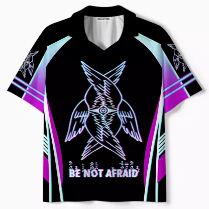 Soulisfree BE NOT AFRAID — Divine Glitch Wings Collar Polo Jersey