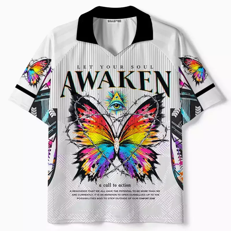 Designed Soulisfree Let Your Soul Awaken Collar Polo Jersey