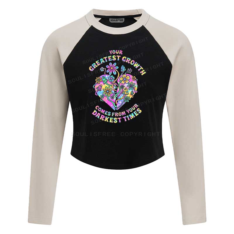 Soulisfree Heart of Growth Raglan Crop Tee