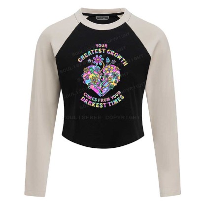 Soulisfree Heart of Growth Raglan Crop Tee