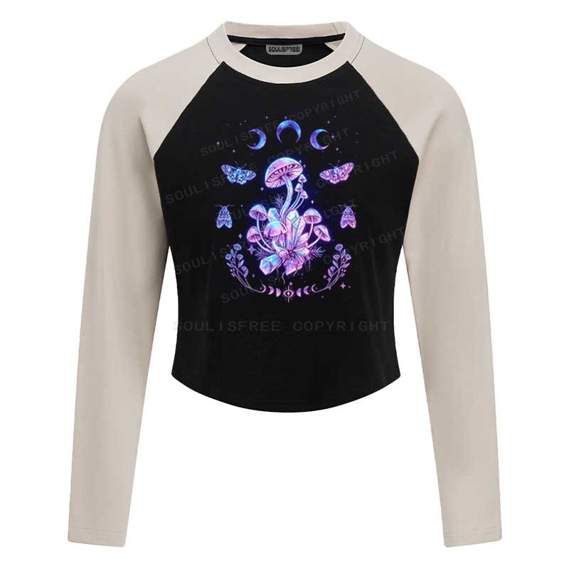 Soulisfree Lunar Fungi Raglan Crop Tee