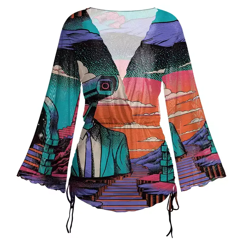 Soulisfree The Watcher in the Twilight Sheer Mesh Cover Up