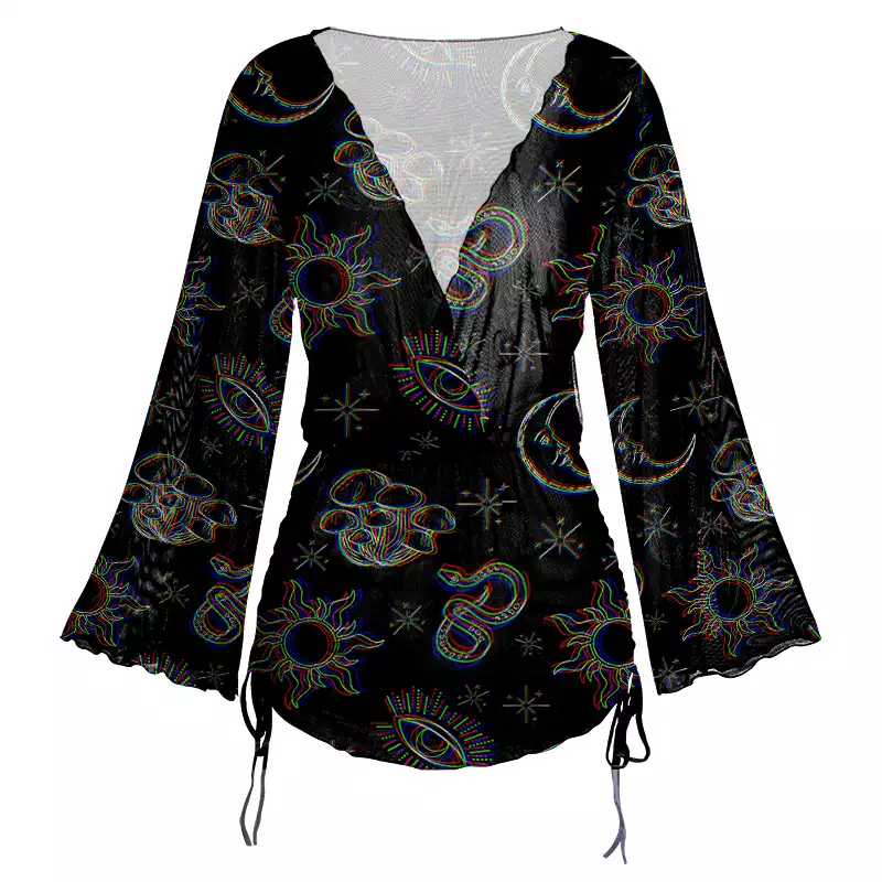 Soulisfree Sacred Glow Sheer Mesh Cover Up