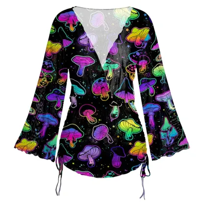 Soulisfree Shroom Party Sheer Mesh Cover Up