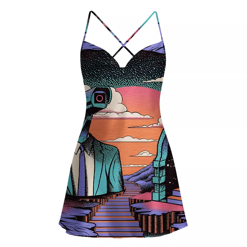 Soulisfree The Watcher in the Twilight Satin Mini Dress