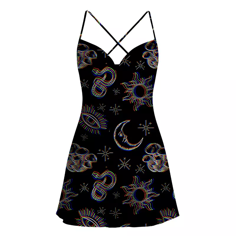 Soulisfree Sacred Glow Satin Mini Dress