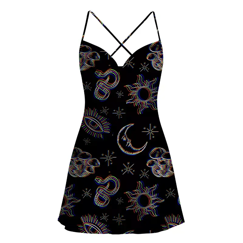 Soulisfree Sacred Glow Satin Mini Dress