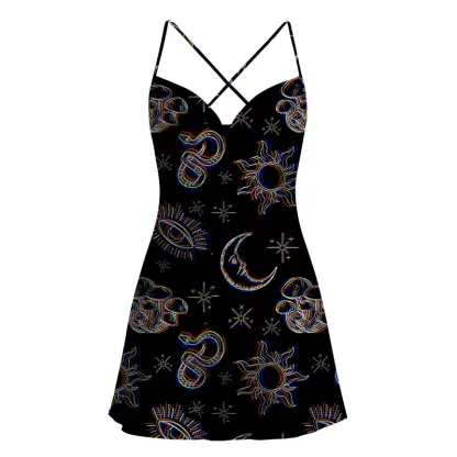 Soulisfree Sacred Glow Satin Mini Dress