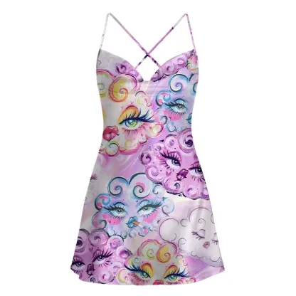 Soulisfree Psychic Grace Occult Satin Mini Dress