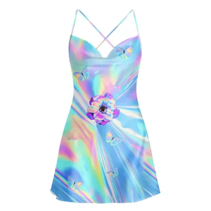 Soulisfree Dream Wave Satin Mini Dress