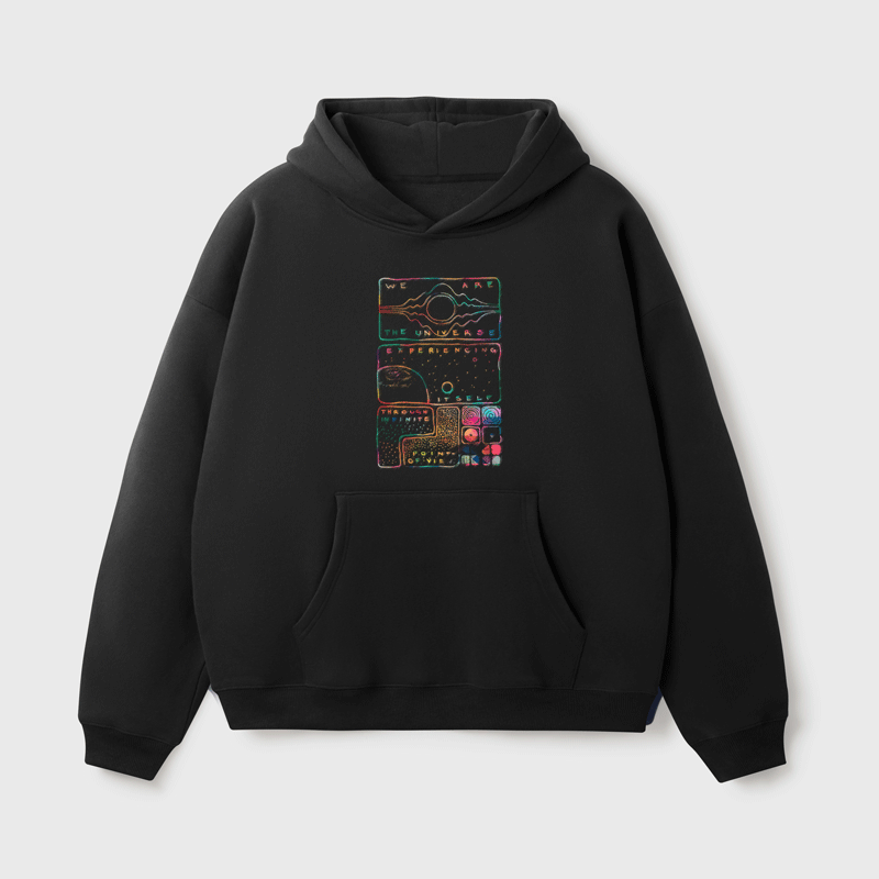 The Universe Experiencing Washed Space Hoodie