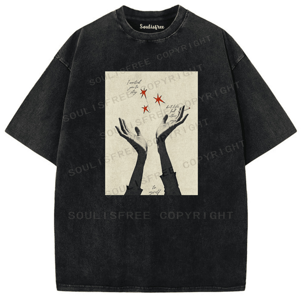 Soulisfree Lingering Hands Verse Artistic Washed Tee