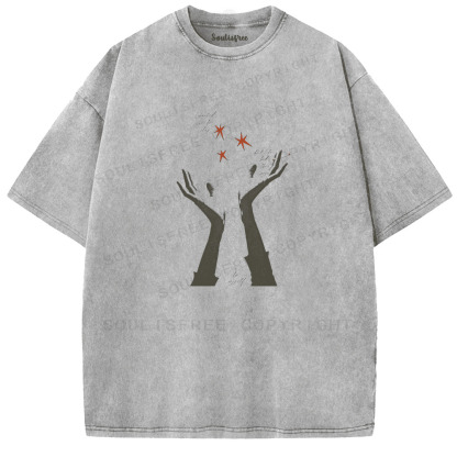 Soulisfree Lingering Hands Verse Artistic Washed Tee