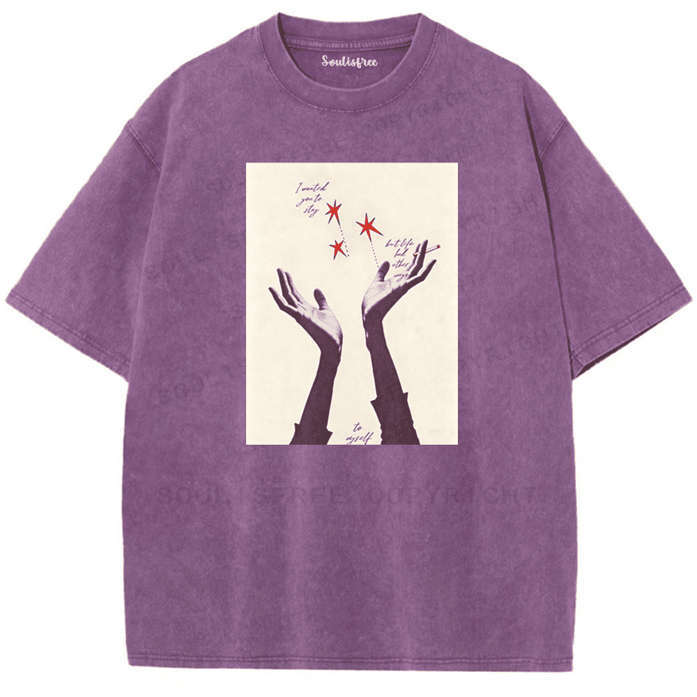 Soulisfree Lingering Hands Verse Artistic Washed Tee