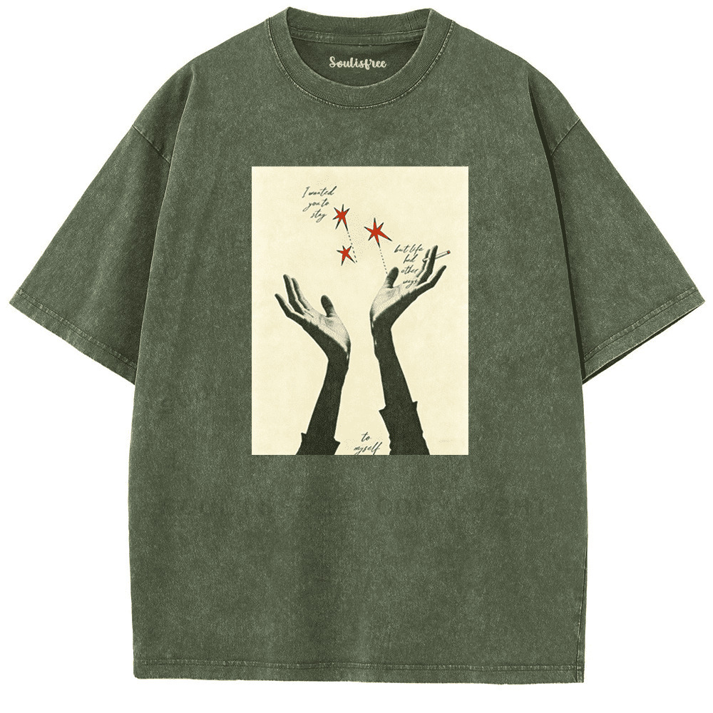 Soulisfree Lingering Hands Verse Artistic Washed Tee