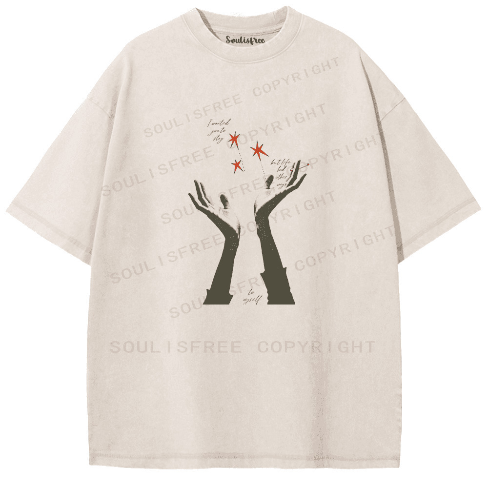 Soulisfree Lingering Hands Verse Artistic Washed Tee