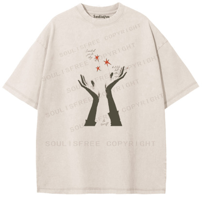 Soulisfree Lingering Hands Verse Artistic Washed Tee