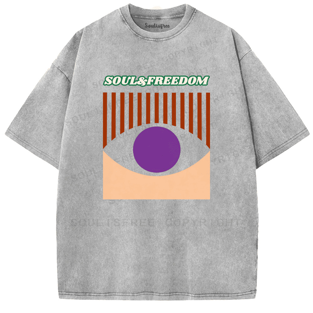 Soulisfree Eye Of The Freedom Artistic Washed Tee