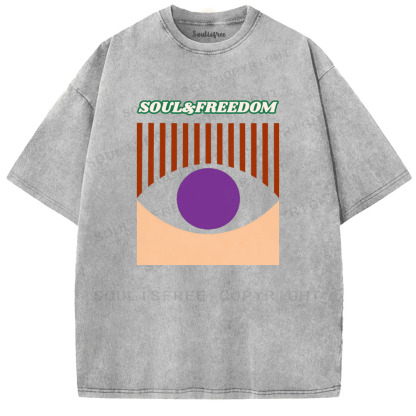 Soulisfree Eye Of The Freedom Artistic Washed Tee
