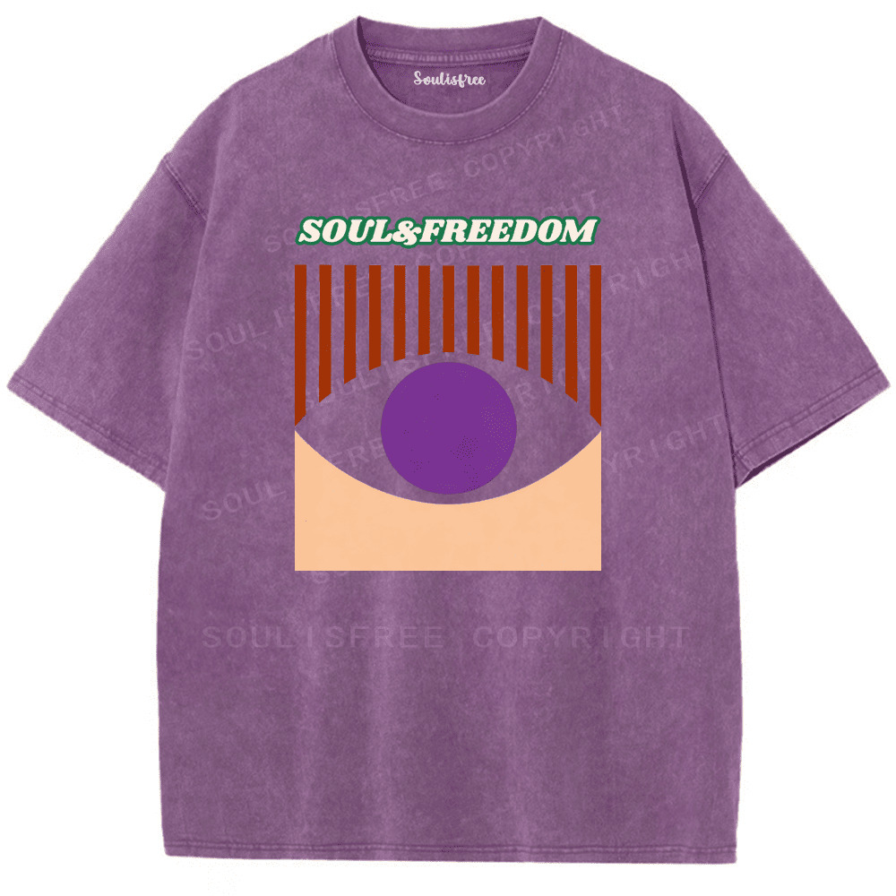Soulisfree Eye Of The Freedom Artistic Washed Tee