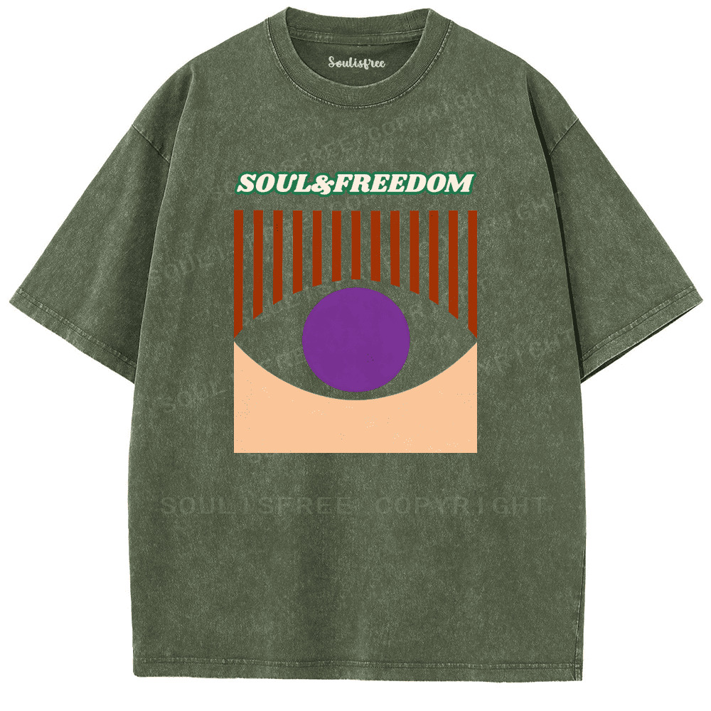 Soulisfree Eye Of The Freedom Artistic Washed Tee
