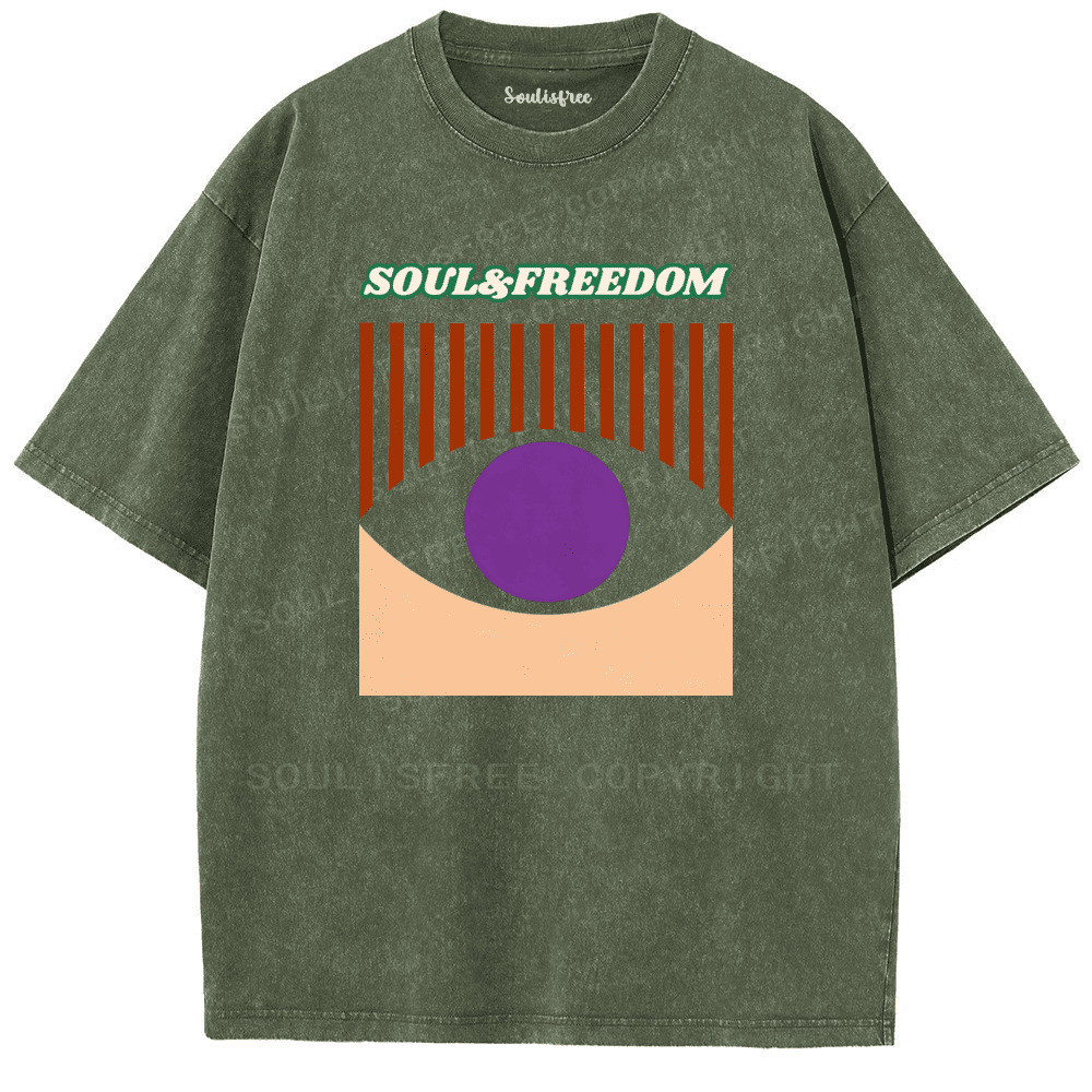 Soulisfree Eye Of The Freedom Artistic Washed Tee