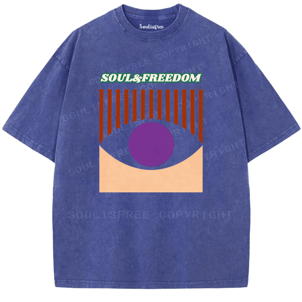 Soulisfree Eye Of The Freedom Artistic Washed Tee