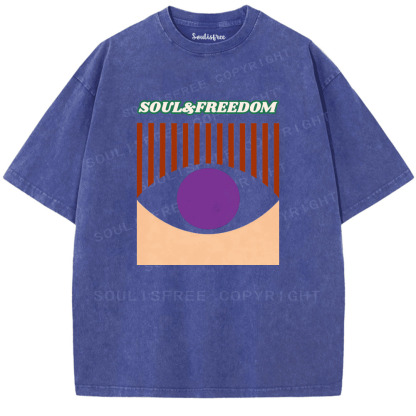 Soulisfree Eye Of The Freedom Artistic Washed Tee