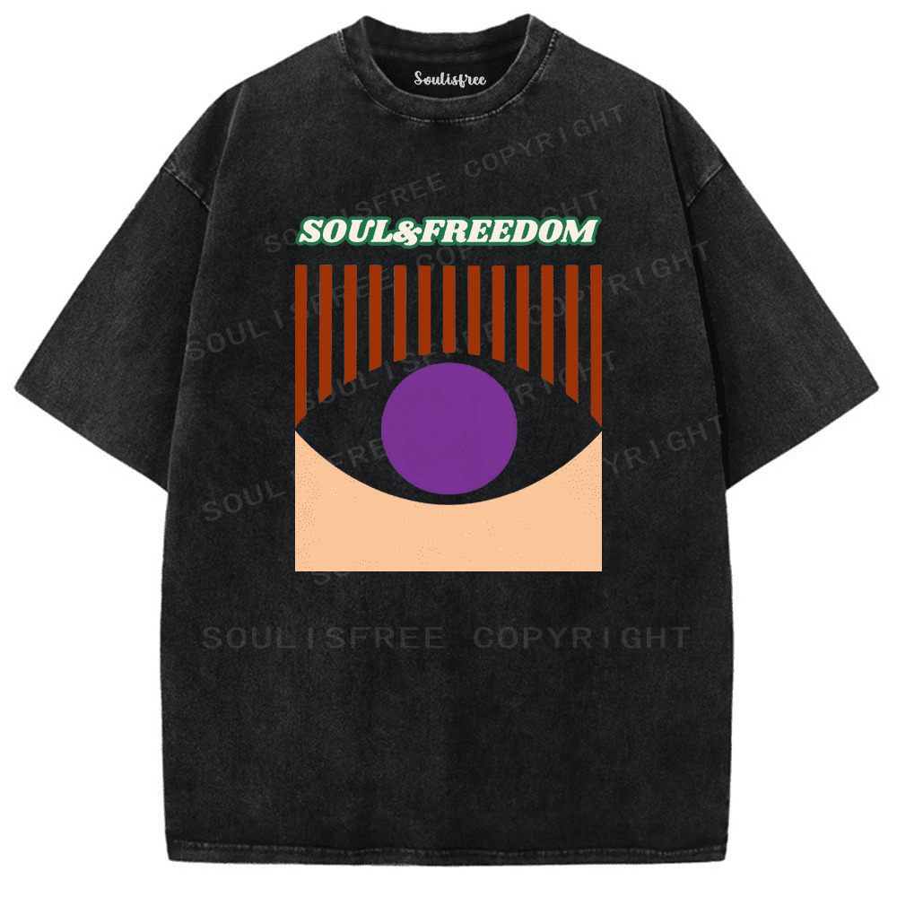 Soulisfree Eye Of The Freedom Artistic Washed Tee