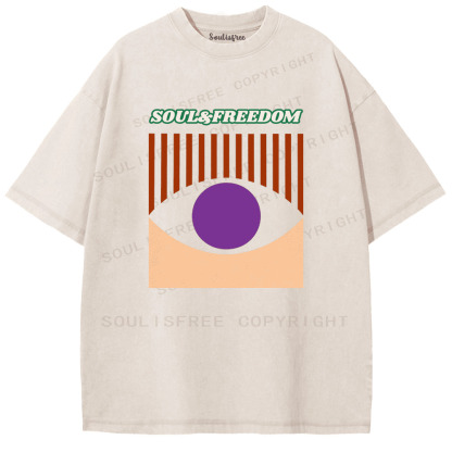 Soulisfree Eye Of The Freedom Artistic Washed Tee