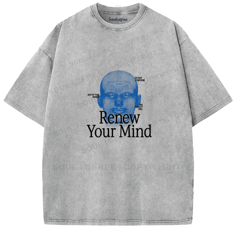 Soulisfree Recode Your Conscious Mind Artistic Washed Tee