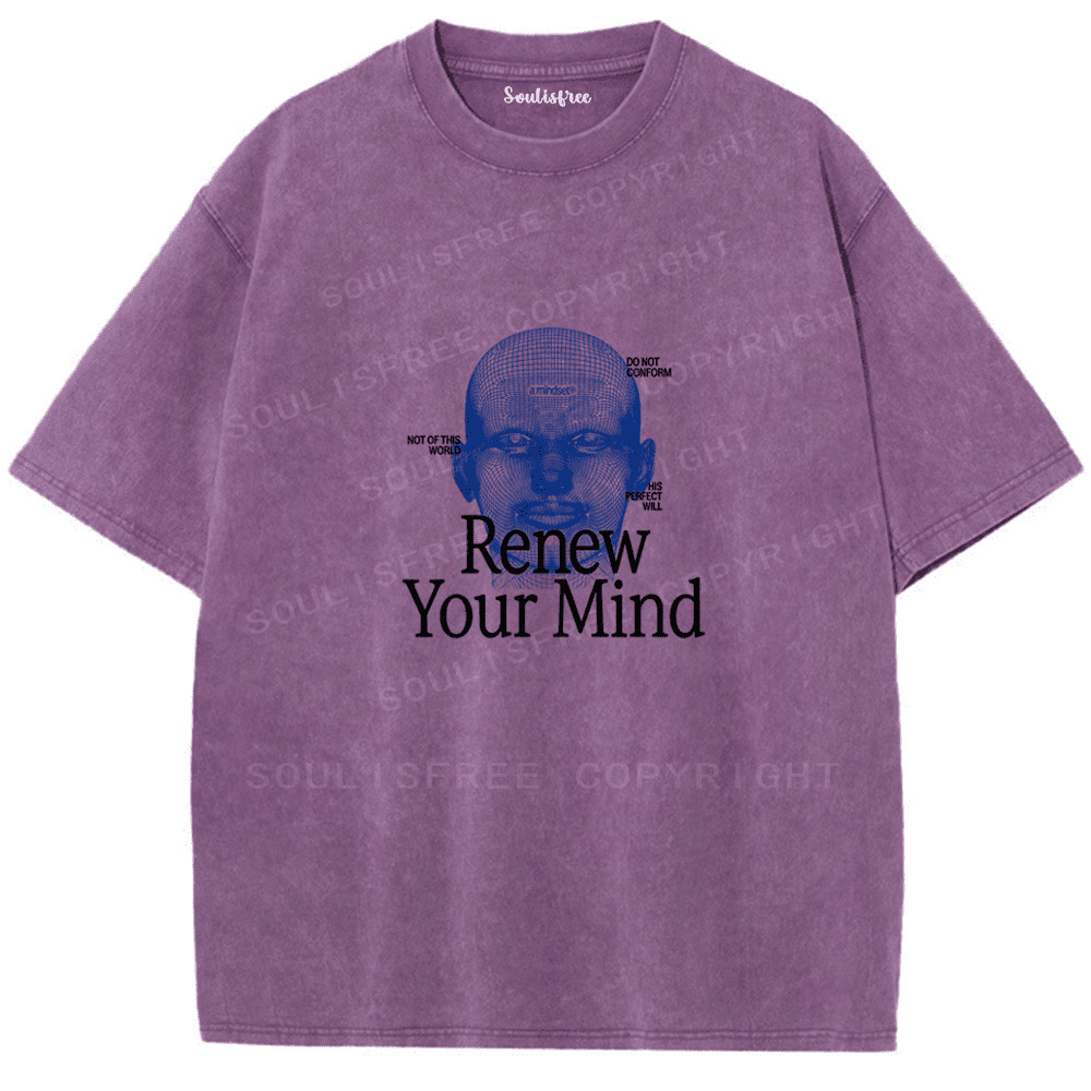 Soulisfree Recode Your Conscious Mind Artistic Washed Tee