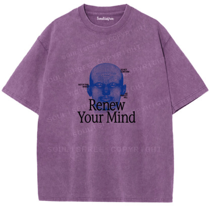 Soulisfree Recode Your Conscious Mind Artistic Washed Tee