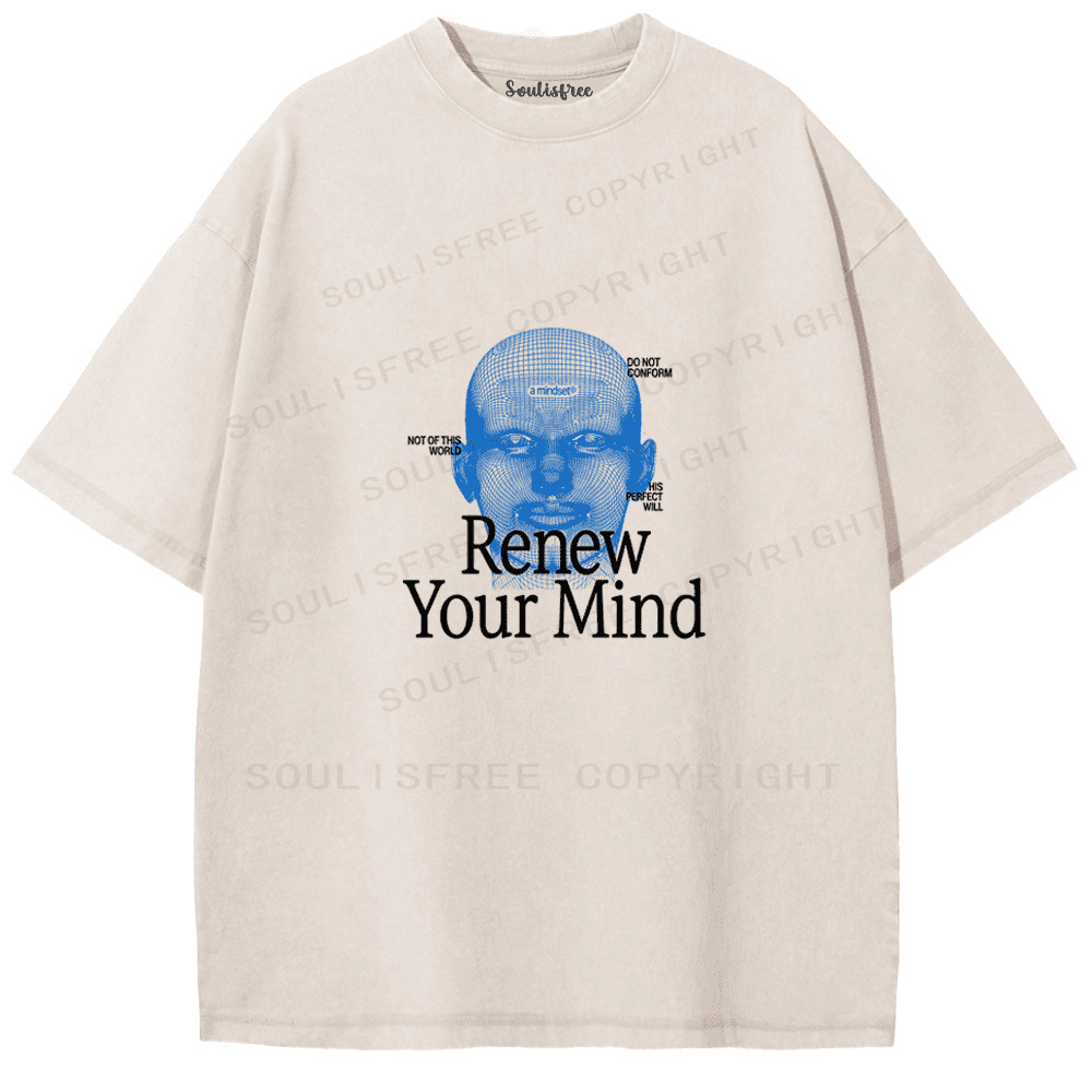 Soulisfree Recode Your Conscious Mind Artistic Washed Tee