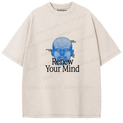 Soulisfree Recode Your Conscious Mind Artistic Washed Tee