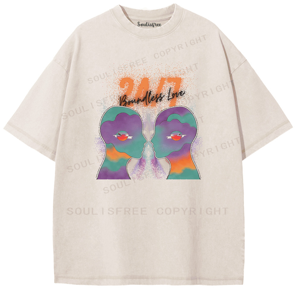 Soulisfree Close But Infinite Apart Artistic Washed Tee
