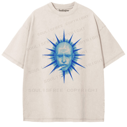 Soulisfree Quiet Face Of Fire Artistic Washed Tee
