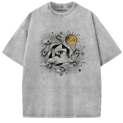 Soulisfree The Eye Collects The Light Artistic Washed Tee