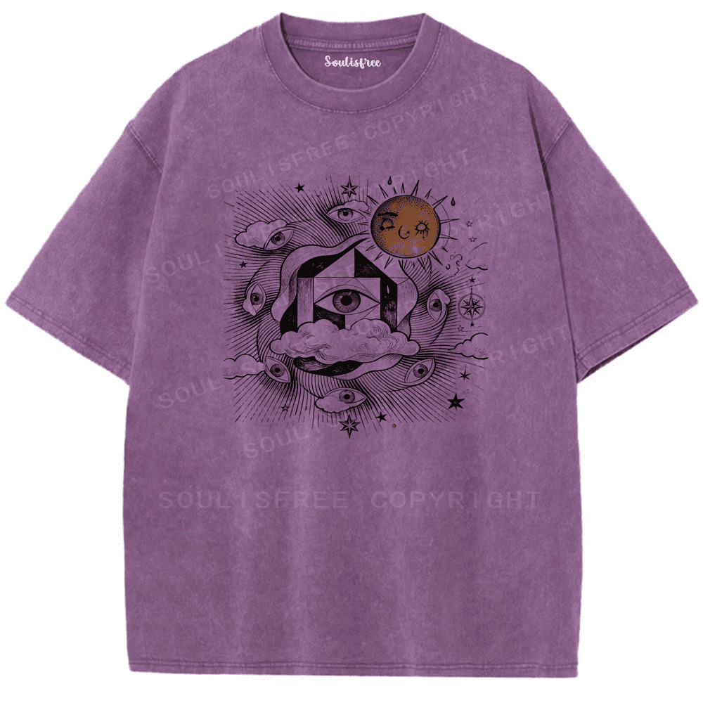 Soulisfree The Eye Collects The Light Artistic Washed Tee