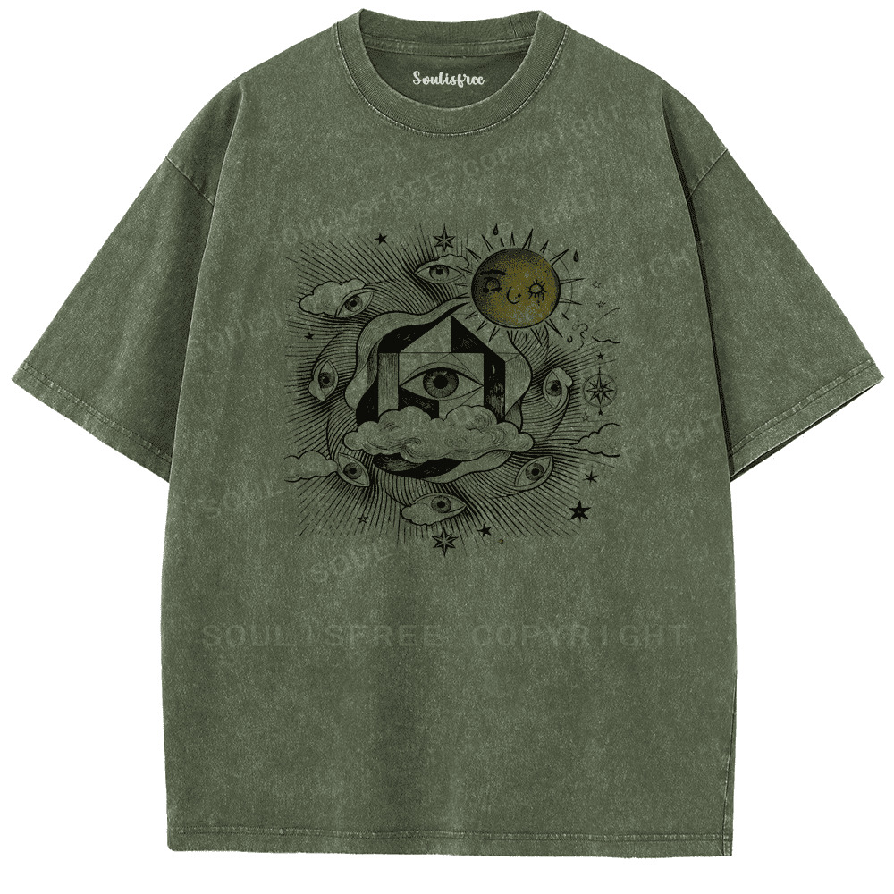 Soulisfree The Eye Collects The Light Artistic Washed Tee