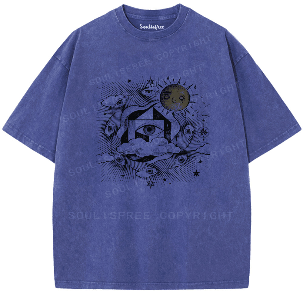 Soulisfree The Eye Collects The Light Artistic Washed Tee